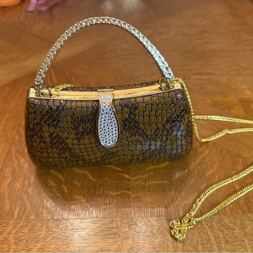 Faux Crocodile evening clutch.